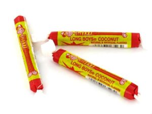 Image of Long Boys candy - long and thin with a yellow wrapper